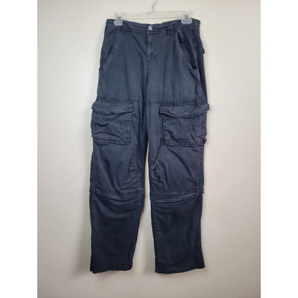 Garage Black Women's Utility Cargo Pants Button Pockets Y2K Inspired‎ Sz 5